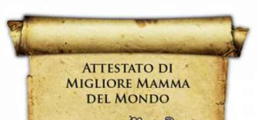 Diploma Festa Della Mamma Migliore Mamma Del Mondo