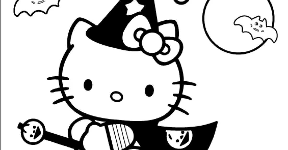 Halloween disegni da colorare Hello Kitty