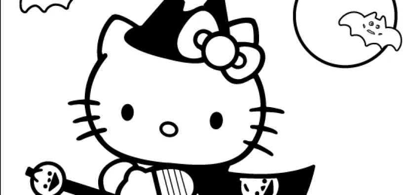 Halloween disegni da colorare Hello Kitty