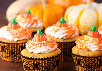 Cupcakes alla zucca per Halloween